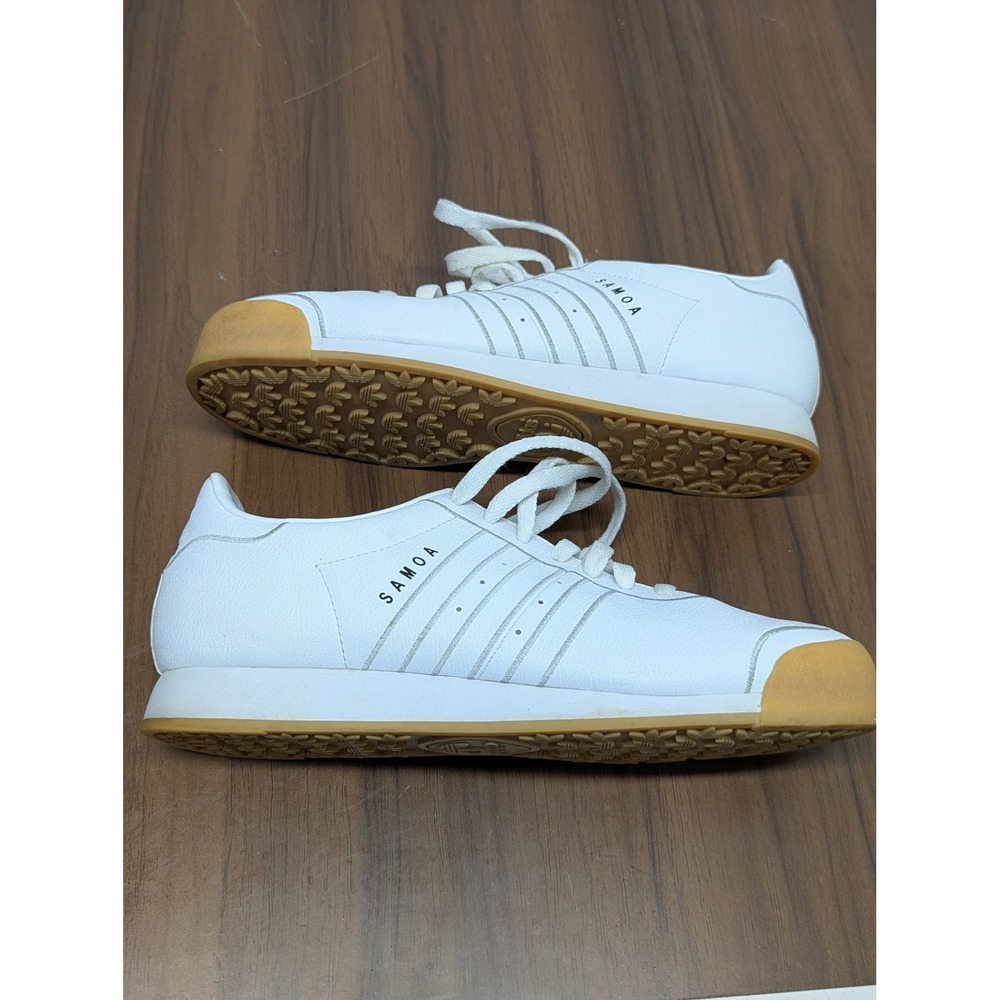 Adidas Samoa Mens White Gum Sole Sneakers Low Top D74163 US 9.5
